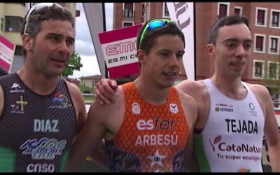 Miguel Arbesú y Jéssica López se imponen en el Duatllon de Lugones